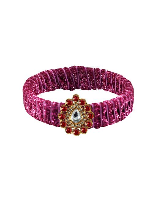 pink stone brass bangle - 18770246 - Very Small Image - 1