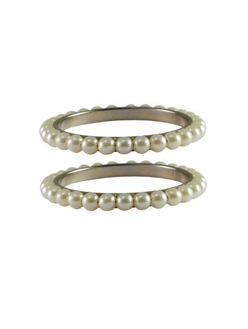 white moti brass bangle - 18770362 - Very Small Image - 1