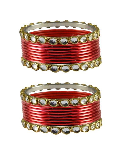 red stone metal bangle with extra large size - 18770384 - Very Small Image - 1