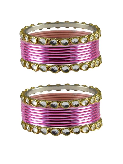 light pink stone metal bangle - 18770393 - Very Small Image - 1