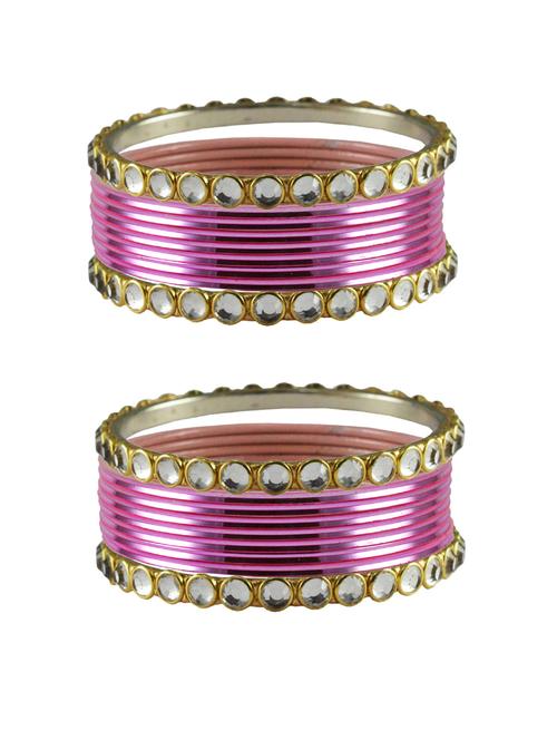 pink stone metal bangle - 18770431 - Very Small Image - 1