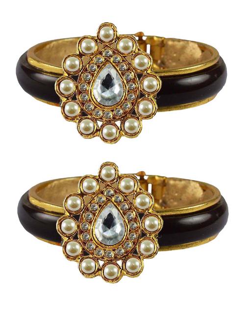 maroon stone acrylic-brass bangle - 18770518 - Very Small Image - 1