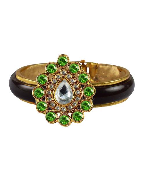 maroon stone acrylic-brass bangle - 18770523 - Very Small Image - 1