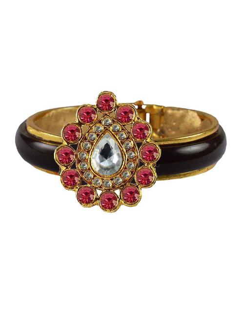 maroon stone acrylic-brass bangle - 18770531 - Very Small Image - 1