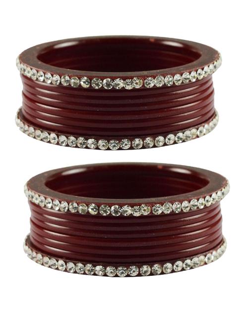 maroon stone acrylic bangle with extra large size - 18770592 - Very Small Image - 1