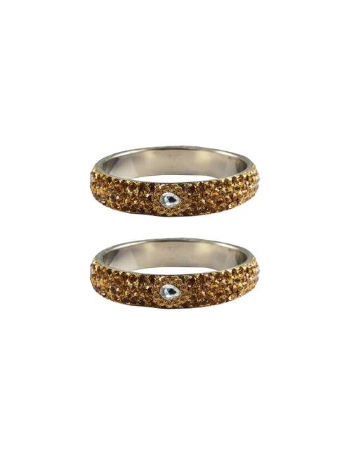 golden stone stud brass bangle with extra large size - 18770617 - Very Small Image - 1