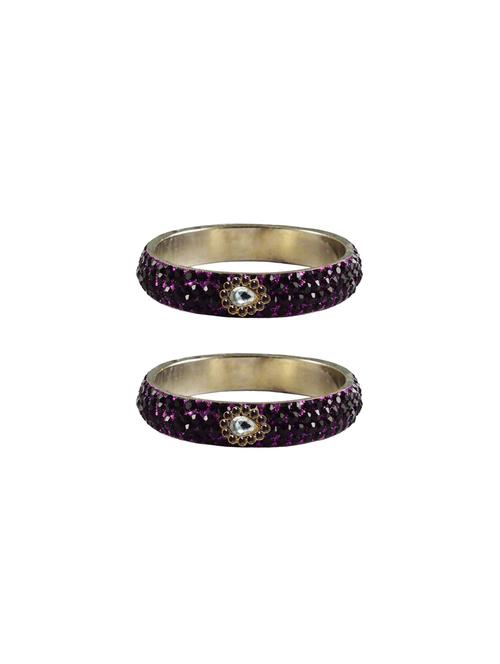 jamani stone stud brass bangle with extra large size - 18770623 - Very Small Image - 1