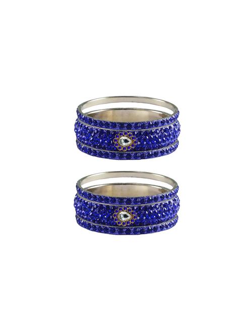 blue stone stud brass bangle with extra large size - 18770636 - Very Small Image - 1