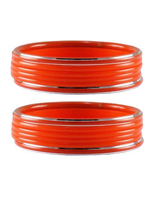 orange plain acrylic-metal bangle - 18770659 - Very Small Image - 1