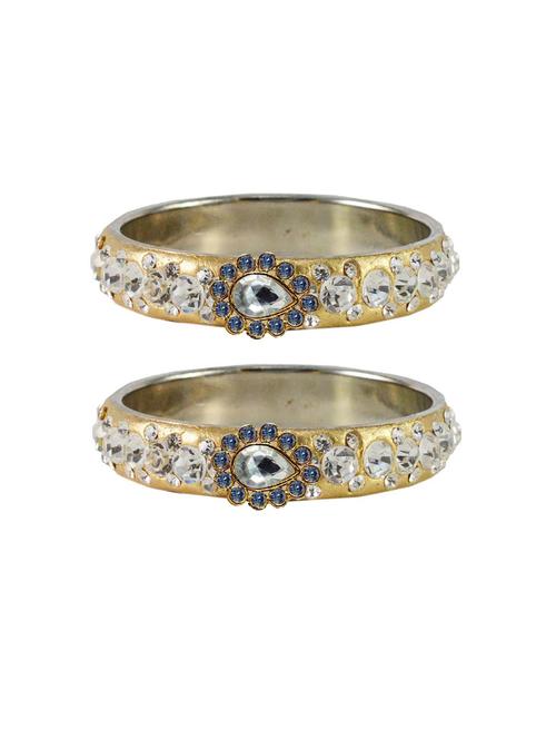 multi colored stone studded brass bangle with extra large size - 18770839 - Very Small Image - 1