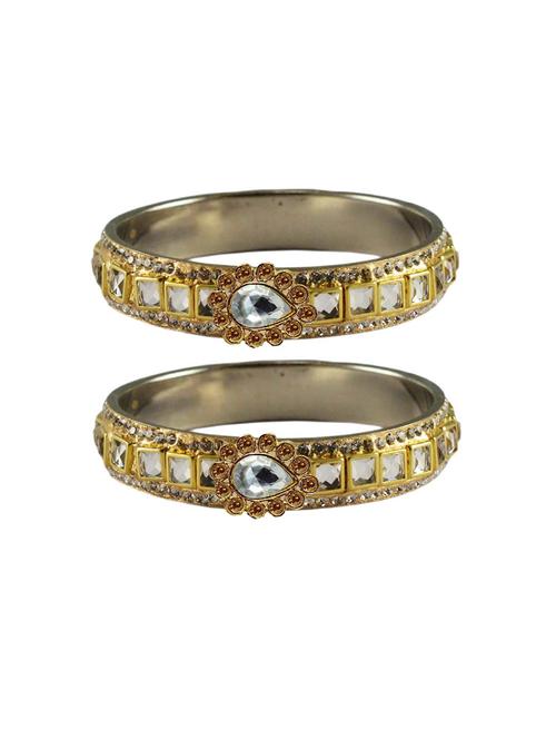 multi colored stone studded brass bangle with extra large size - 18770871 - Very Small Image - 1