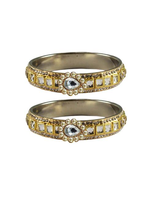 multi colored stone studded brass bangle with extra large size - 18770873 - Very Small Image - 1