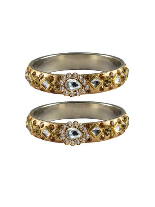 multi colored stone studded brass bangle with extra large size - 18770928 - Very Small Image - 1