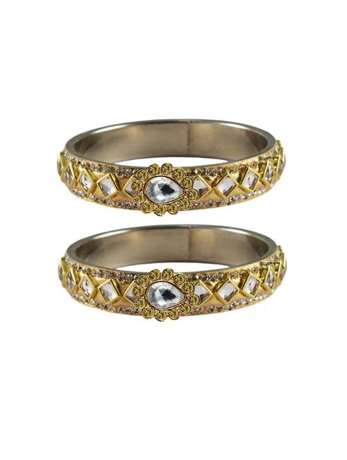 multi colored stone studded brass bangle with extra large size - 18770956 - Very Small Image - 1