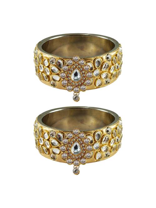 multi colored stone studded brass bangle - 18770997 - Very Small Image - 1