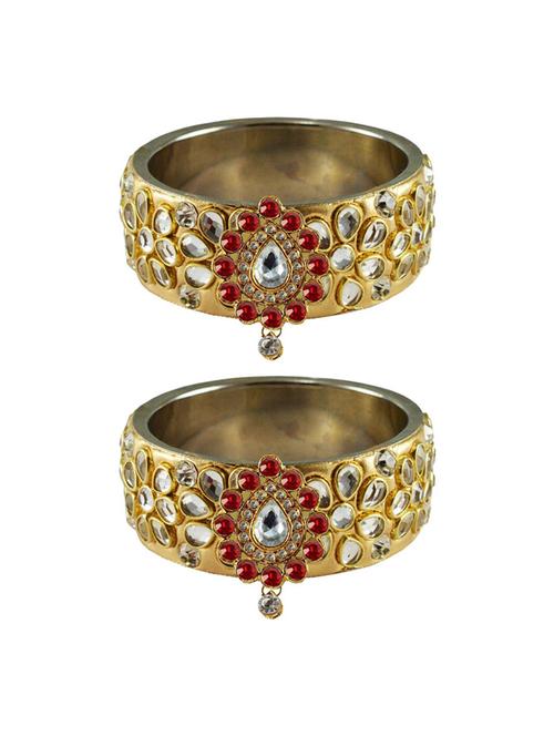 multi colored stone studded brass bangle - 18771015 - Very Small Image - 1