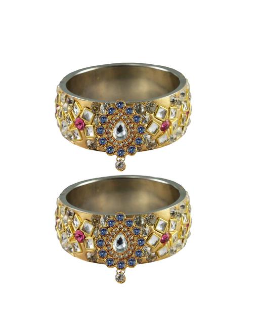 golden stone stud brass bangle - 18771046 - Very Small Image - 1