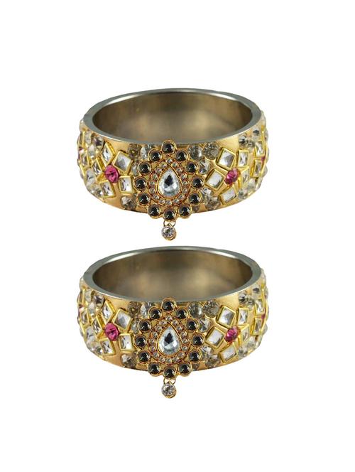 golden stone stud brass bangle - 18771056 - Very Small Image - 1