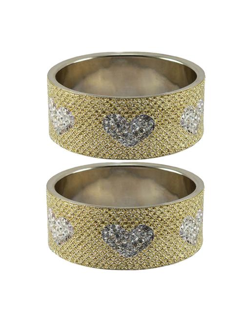 golden stone stud metal bangle - 18771139 - Very Small Image - 1