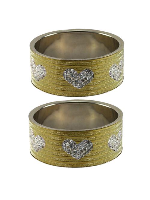golden stone stud metal bangle - 18771146 - Very Small Image - 1