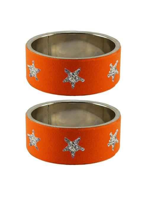 orange stone stud metal bangle - 18771149 - Very Small Image - 1