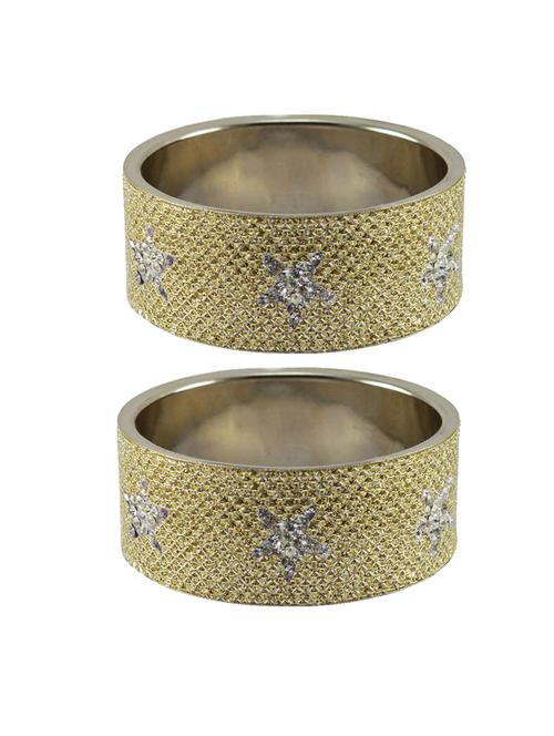 golden stone stud metal bangle - 18771152 - Very Small Image - 1