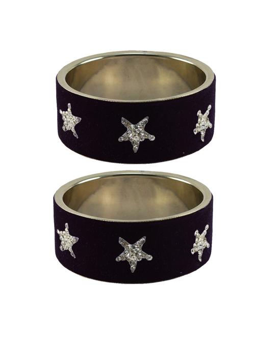 black stone stud metal bangle - 18771158 - Very Small Image - 1