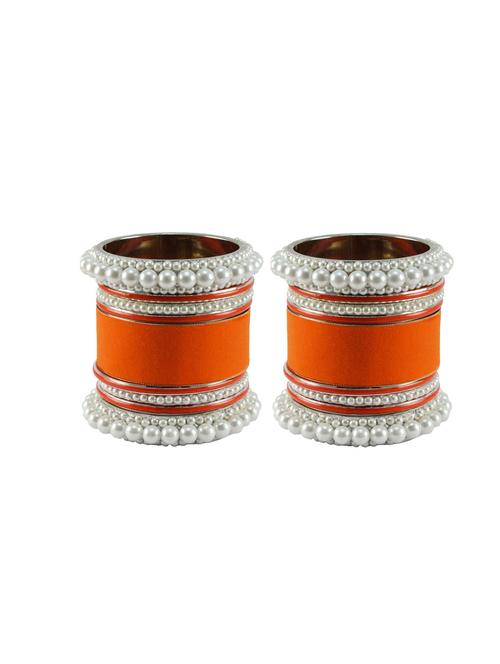 orange moti brass bangle set - 18771214 - Very Small Image - 1