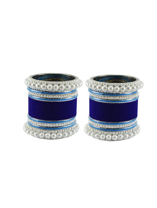 blue moti brass bangle set - 18771222 - Very Small Image - 1