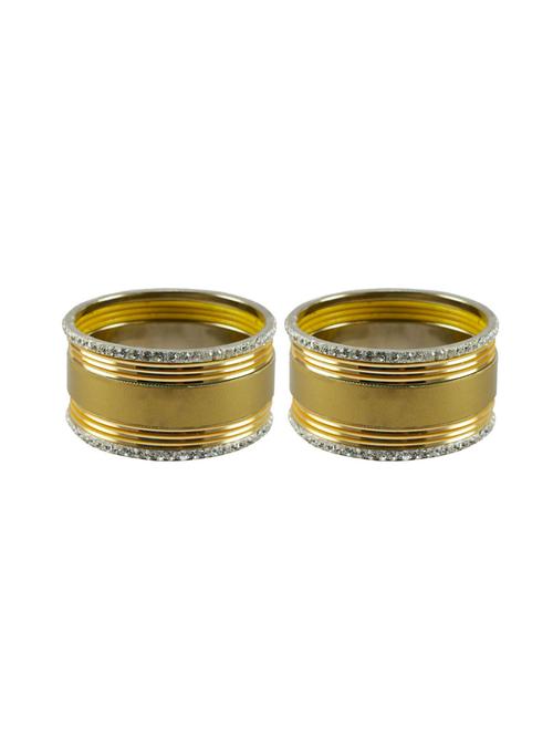 golden stone stud brass bangle set with extra large size - 18771266 - Very Small Image - 1