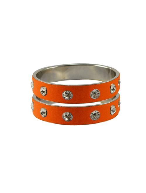 orange stone stud metal bangle with extra large size - 18771288 - Very Small Image - 1