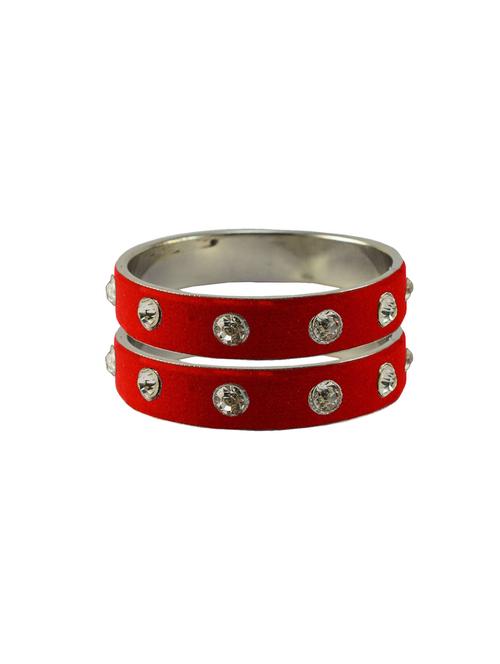 red stone stud metal bangle with extra large size - 18771292 - Very Small Image - 1