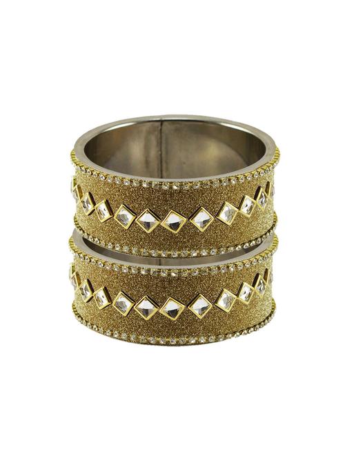 golden stone stud metal bangle - 18771330 - Very Small Image - 1