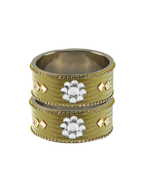 golden stone stud metal bangle - 18771387 - Very Small Image - 1