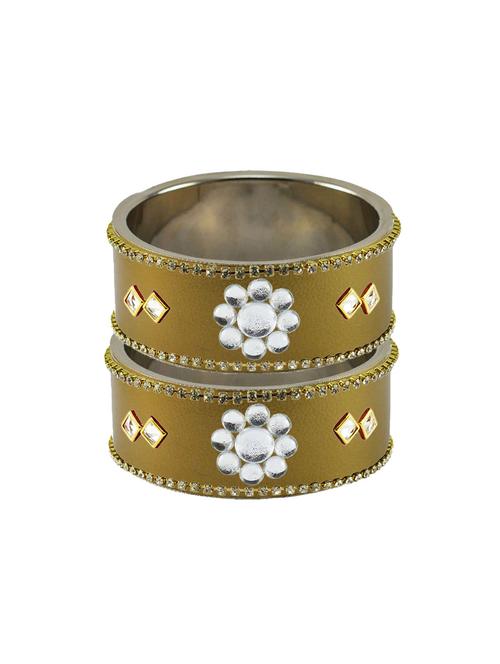 golden stone stud metal bangle - 18771388 - Very Small Image - 1