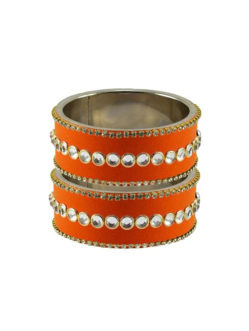 orange coloured stone stud metal bangle - 18771439 - Very Small Image - 1