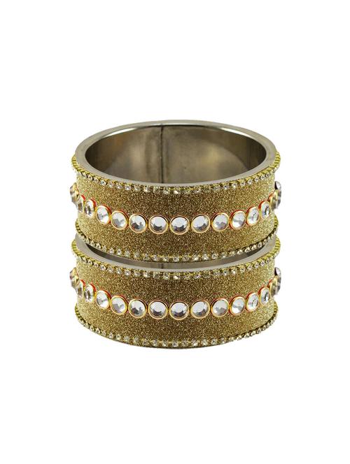 green coloured stone stud metal bangle - 18771454 - Very Small Image - 1