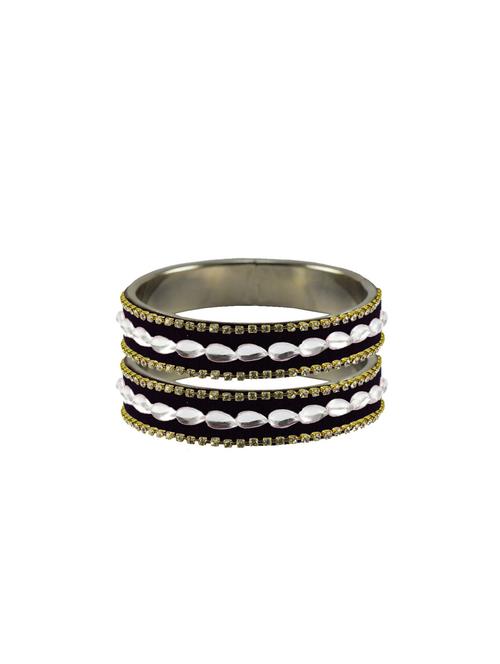 black stone stud brass bangle with extra large size - 18771495 - Very Small Image - 1