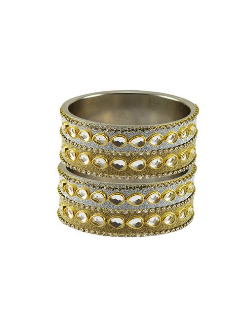 multi stone stud brass bangle - 18771587 - Very Small Image - 1