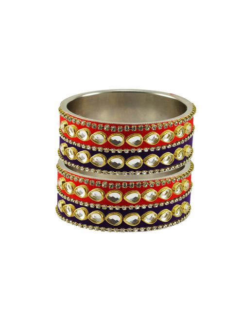 multi stone stud brass bangle - 18771590 - Very Small Image - 1