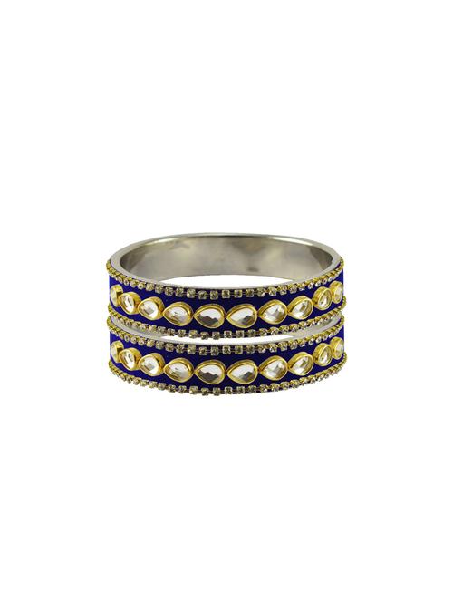 blue stone stud brass bangle with extra large size - 18771656 - Very Small Image - 1