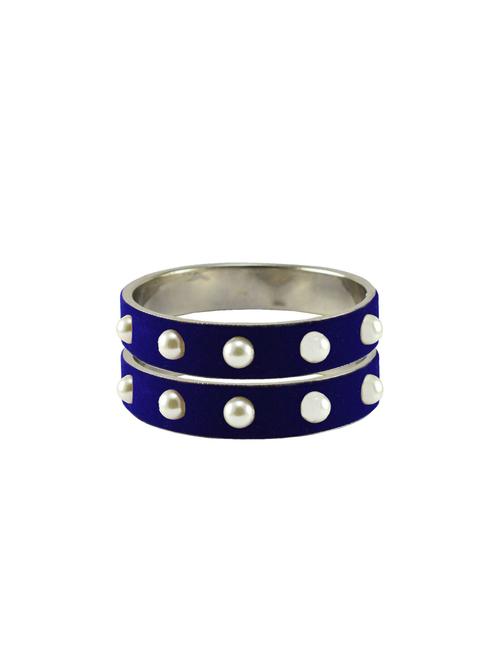 blue moti brass bangle with extra large size - 18771688 - Very Small Image - 1