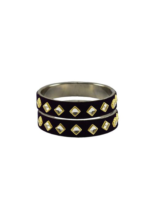 stone stud brass bangle - 18771776 - Very Small Image - 1