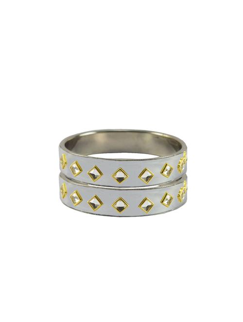 stone stud brass bangle - 18771778 - Very Small Image - 1