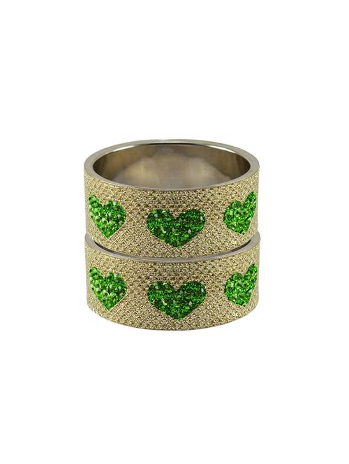 stone studded brass bangle - 18771847 - Very Small Image - 1