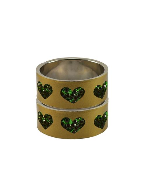 stone studded brass bangle - 18771920 - Very Small Image - 1