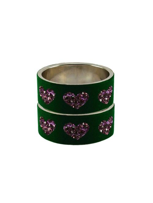 stone studded brass bangle - 18771941 - Very Small Image - 1