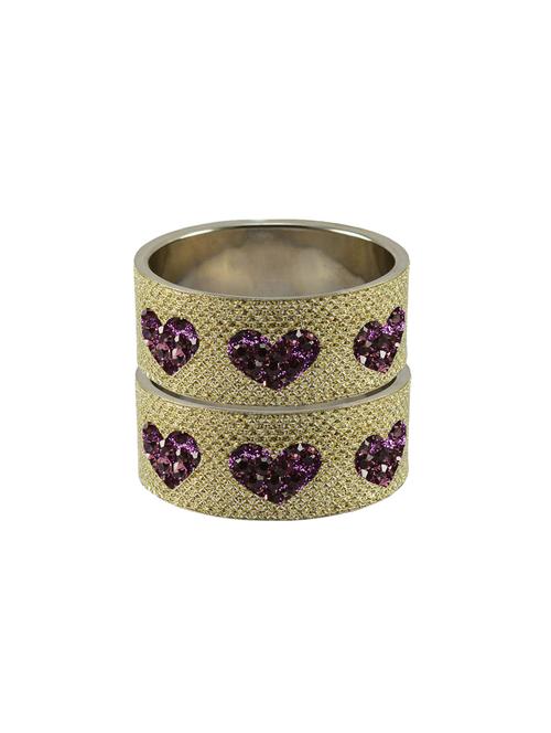 stone studded brass bangle - 18771942 - Very Small Image - 1