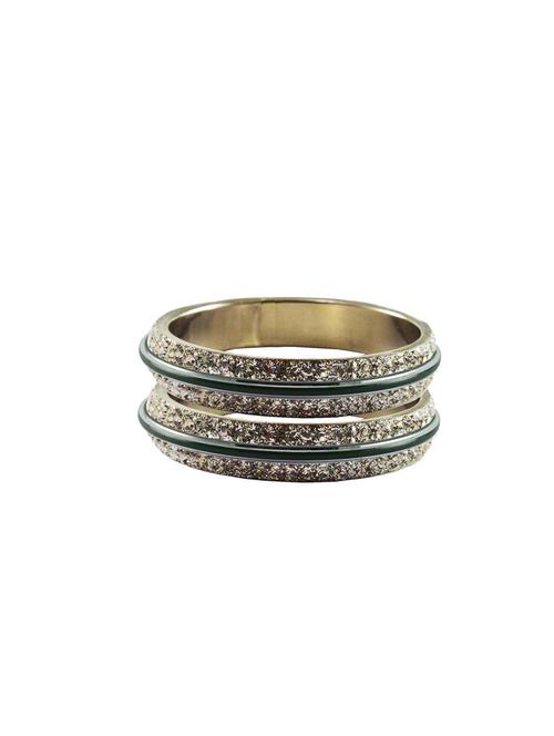 white stone stud metal bangle with extra large size - 18772348 - Very Small Image - 1