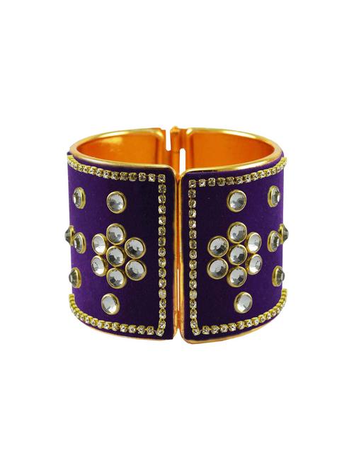 purple stone stud metal bangle - 18772450 - Very Small Image - 1